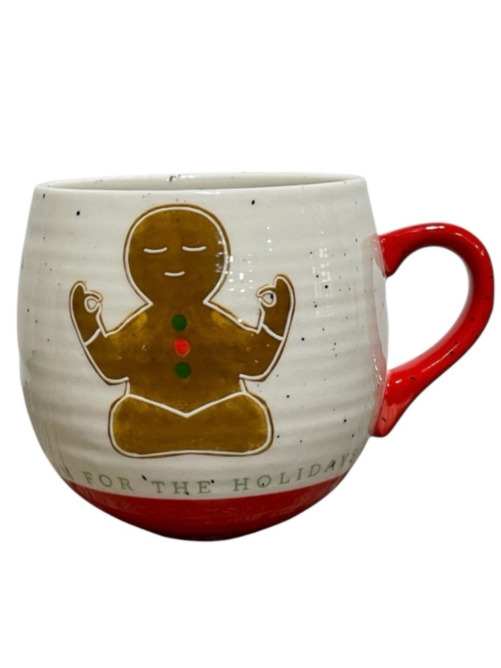 Anthropologie Dear Hancock Gingerbread Om For The Holidays Christmas Ceramic Mug
